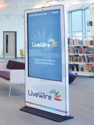 Livewire-Totem Woman Using Interactive Table