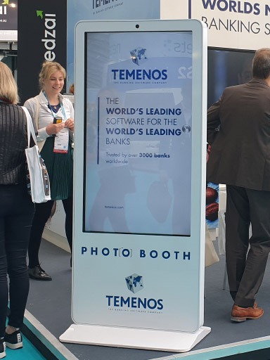 Temenos-Totem Woman Using Interactive Table