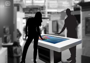 Interactive screen at exhibitions
