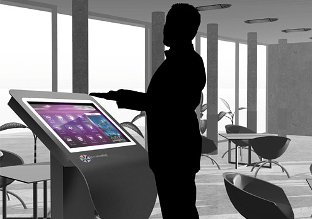 multitouch screen in restaurant