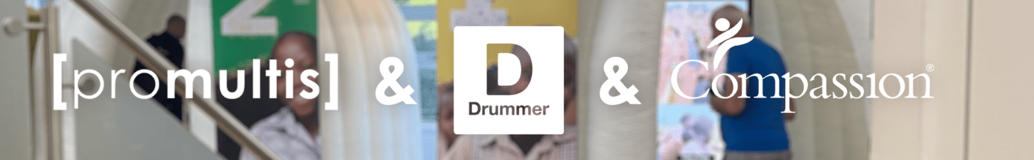 drummer and Compassion Banner