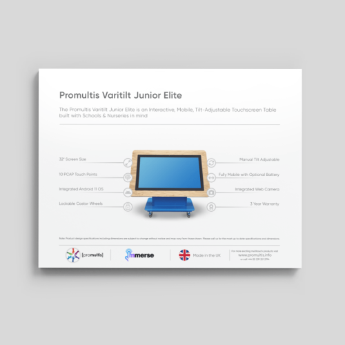 Varitilt Junior Elite Specification Sheet