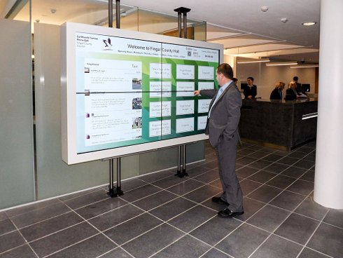 Interactive video wall