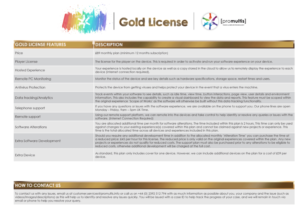 Gold IMMERSE License