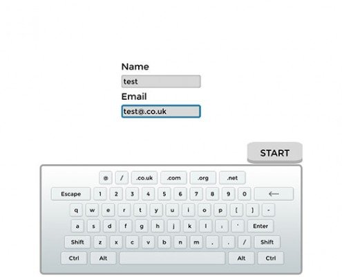 Filling in your email and name to record your game score