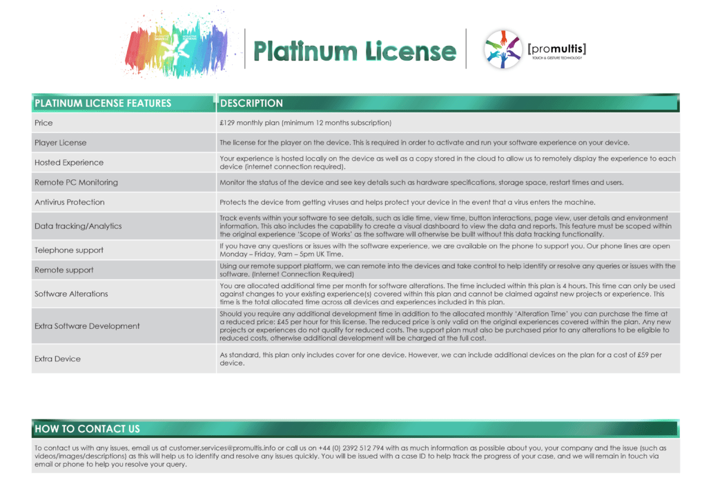 Platinum IMMERSE License