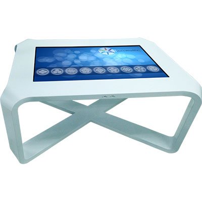 Interactive table with multitouch screen